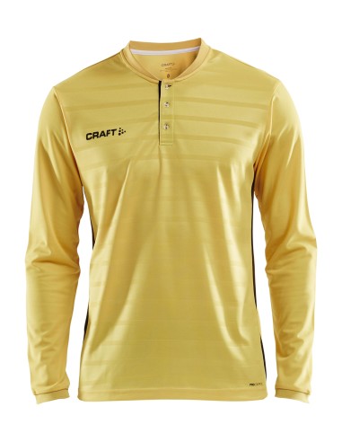 Craft Pro Control Button Jersey LS - Jaune & Noir