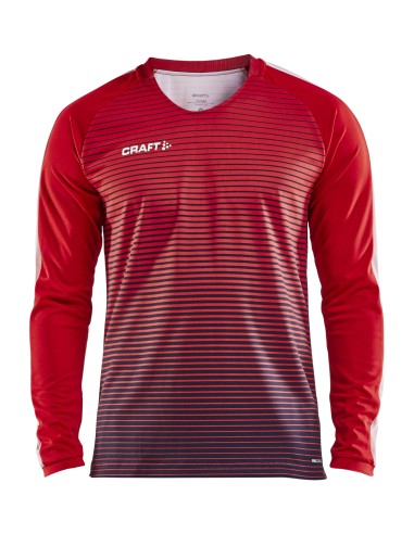 Craft Pro Control Stripe Jersey LS - Rouge & Marine