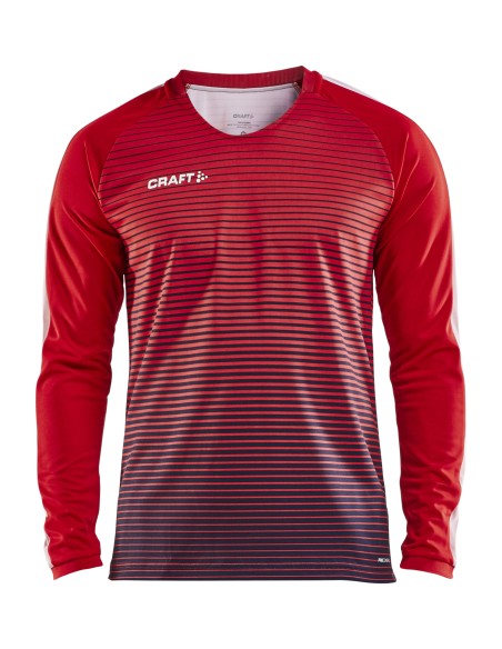 Craft Pro Control Stripe Jersey LS - Rouge & Marine Craft Pro Control Stripe Jersey LS - Rouge & Marine