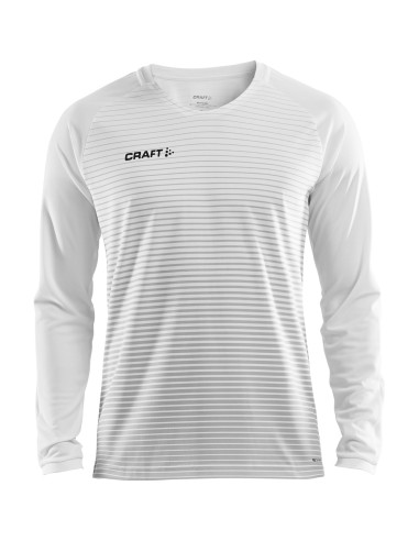 Craft Pro Control Stripe Jersey LS - Blanc & Gris