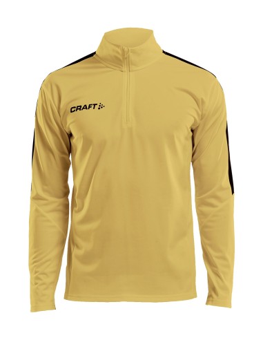 Craft Progress Halfzip Ls Tee - Jaune & Noir