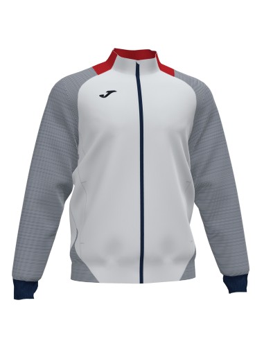 Joma Essential II Veste - Blanc, Rouge & Bleu Marine Foncé