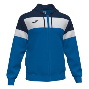 Joma Crew IV Sweat Zippé - Royal, Marine Foncé & Blanc