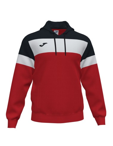 Joma Crew IV Sweat Capuche - Rouge, Noir & Blanc