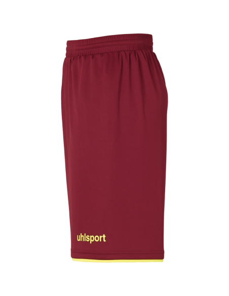 Uhlsport Club Shorts - Bordeaux & Jaune Fluo