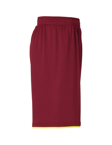 Uhlsport Club Shorts - Bordeaux & Jaune Fluo
