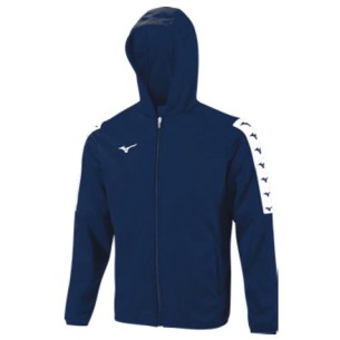 Mizuno Nara Bonded Hooded Jacket - Bleu Marine