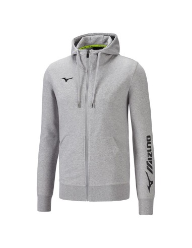 Mizuno Terry Full Zip Hoodie Femme - Gris Chiné