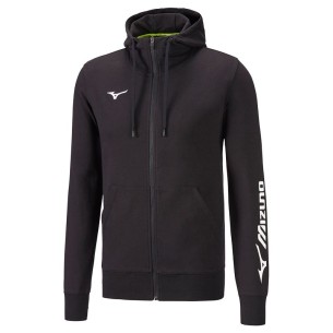 Mizuno Terry Full Zip Hoodie Femme - Noir