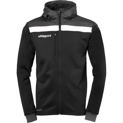 Uhlsport Offense 23 Multi Hood Jacket - Noir, Anthracite & Blanc