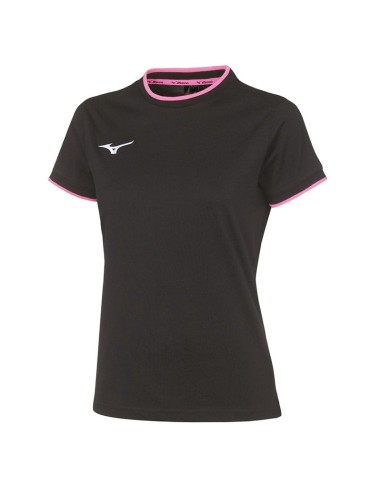 Mizuno Tee - Femme - Noir & Rose