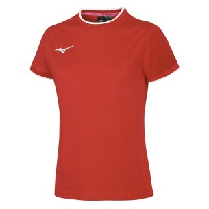 Mizuno Tee - Femme - Rouge & Blanc
