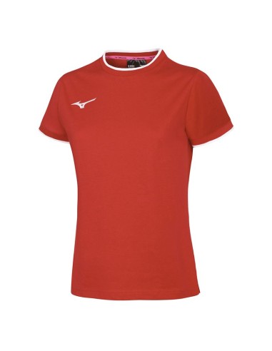 Mizuno Tee - Femme - Rouge & Blanc