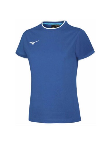 Mizuno Tee - Femme - Royal & Blanc