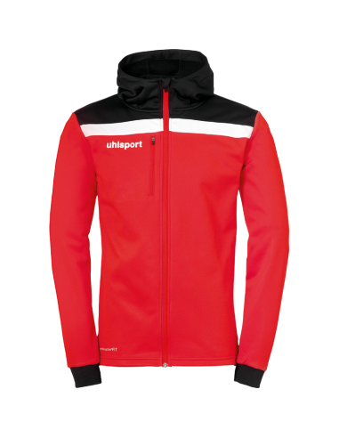 Uhlsport Offense 23 Multi Hood Jacket - Rouge, Noir & Blanc