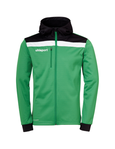 Uhlsport Offense 23 Multi Hood Jacket - Vert, Noir & Blanc