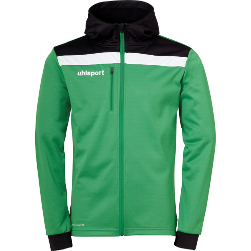 Uhlsport Offense 23 Multi Hood Jacket - Vert, Noir & Blanc