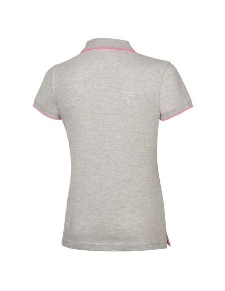 Mizuno Polo - Femme - Gris Chiné & Rose
