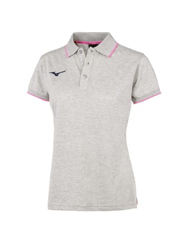 Mizuno Polo - Femme - Gris Chiné & Rose