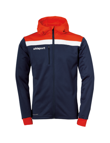 Uhlsport Offense 23 Multi Hood Jacket - Marine, Rouge & Blanc