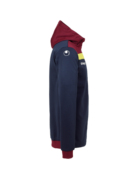 Uhlsport Offense 23 Multi Hood Jacket - Marine, Bordeaux & Jaune Fluo