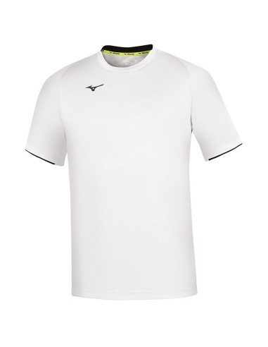 Mizuno Core Short Sleeve Tee - Blanc & Marine