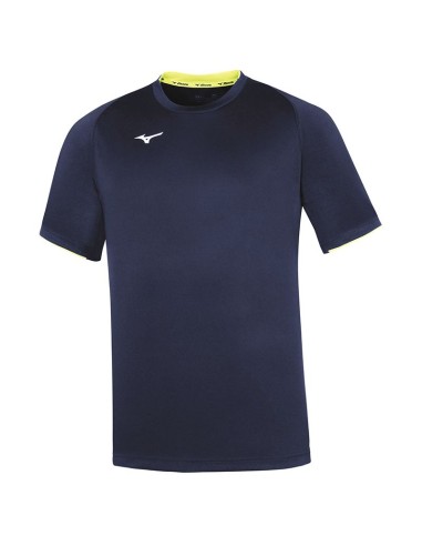 Mizuno Core Short Sleeve Tee - Marine & Jaune