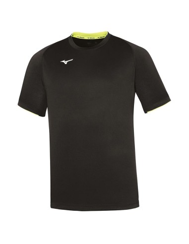 Mizuno Core Short Sleeve Tee - Noir & Jaune