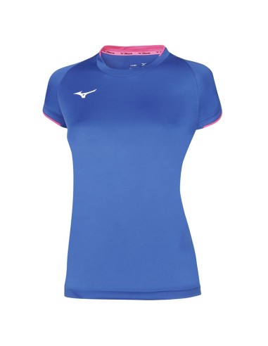 Mizuno Core Short Sleeve Tee - Femme - Royal & Jaune