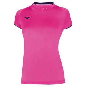 Mizuno Core Short Sleeve Tee - Femme - Rose & Marine