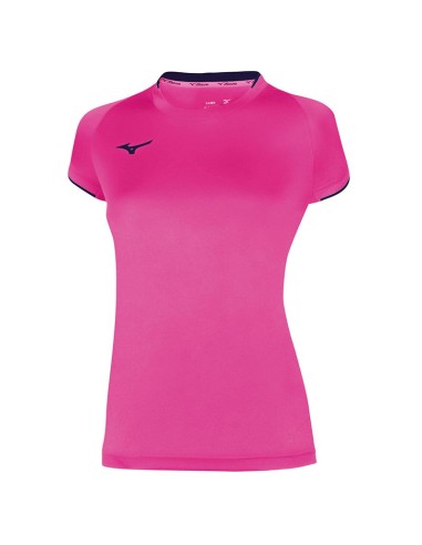 Mizuno Core Short Sleeve Tee - Femme - Rose & Marine