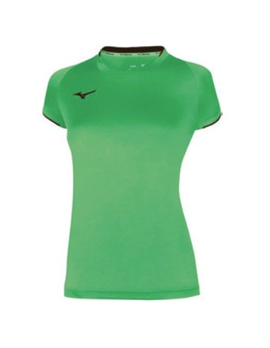 Mizuno Core Short Sleeve Tee - Femme - Vert & Noir