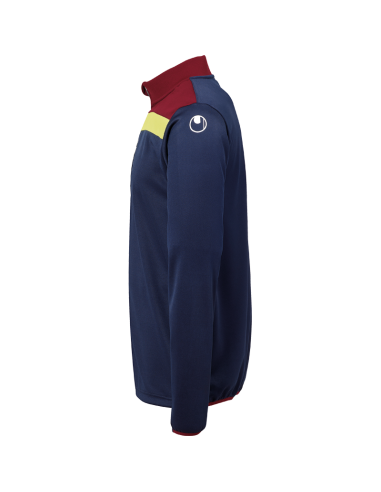 Uhlsport Offense 23 Poly Jacket - Marine, Bordeaux & Jaune Fluo