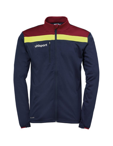 Uhlsport Offense 23 Poly Jacket - Marine, Bordeaux & Jaune Fluo