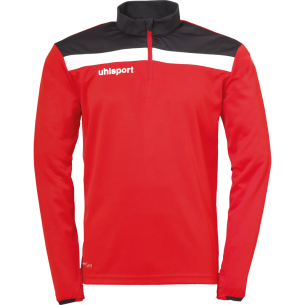 Uhlsport Offense 23 1/4 Zip Top - Rouge, Noir & Blanc