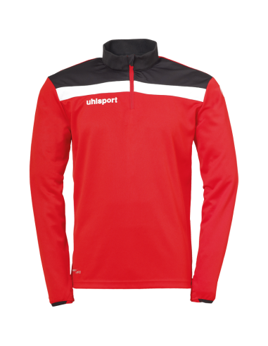 Uhlsport Offense 23 1/4 Zip Top - Rouge, Noir & Blanc