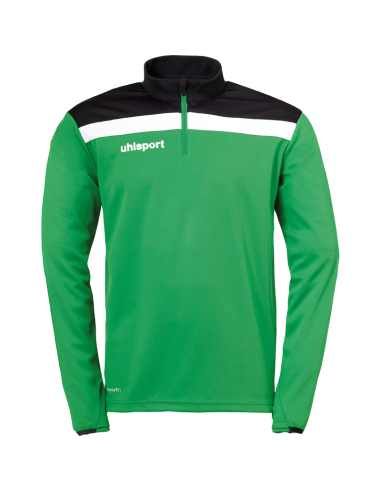 Uhlsport Offense 23 1/4 Zip Top - Vert Noir & Blanc